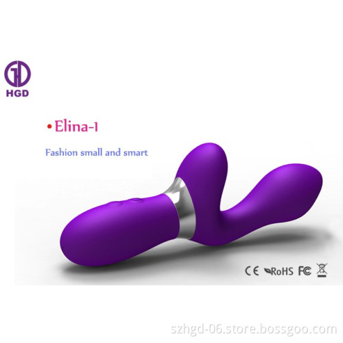 Waterproof silicone rechargeable g-spot dildo vibrator sex toy for girl